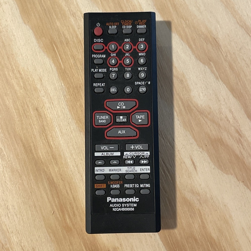 Panasonic N2QAHB000045 Audio System OEM Genuine Remote Control - TESTED -